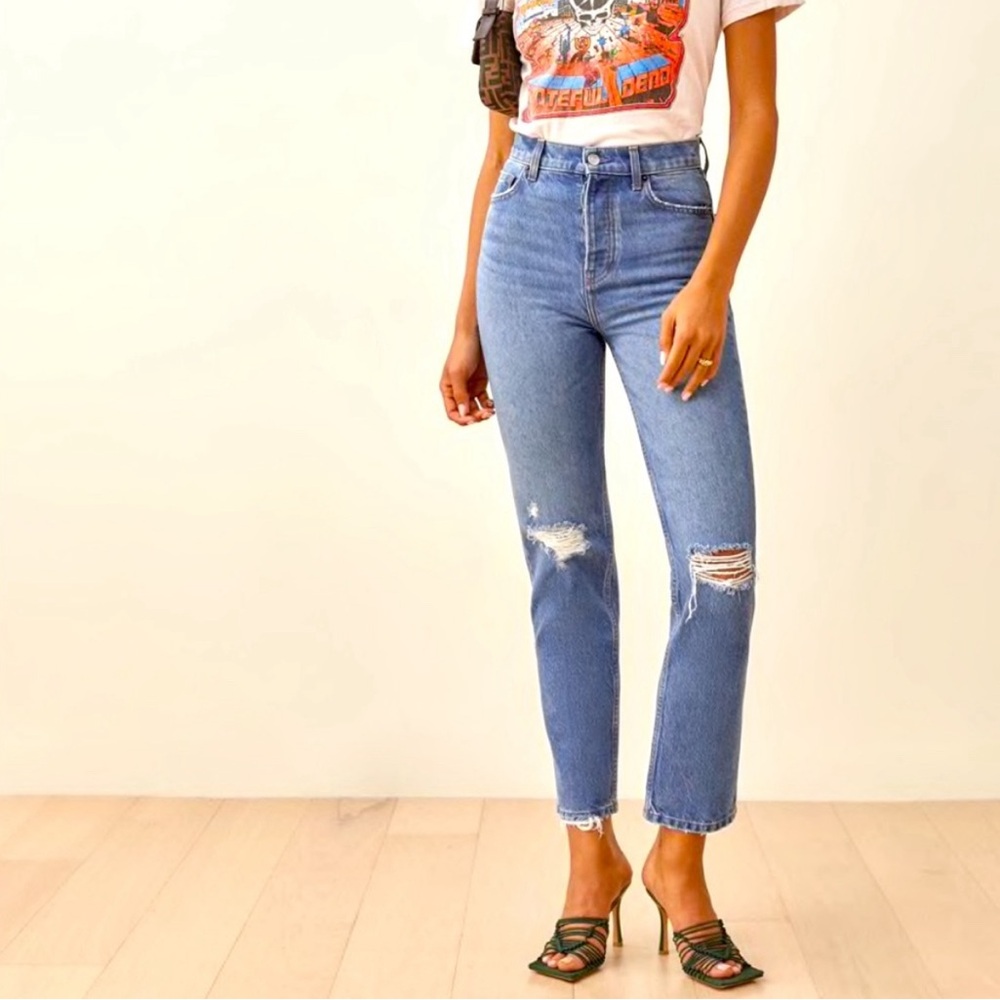 Reformation | Cynthia | Straight Leg Mid Rise Jeans | Size 30